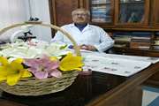 دیدار آقای دکتر ضیاءپور سرپرست پایگاه تحقیقاتی آمل با آقای دکتر هاشمی رئیس اسبق پایگاه تحقیقاتی آمل